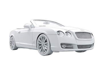 Obraz premium A pristine white convertible car model