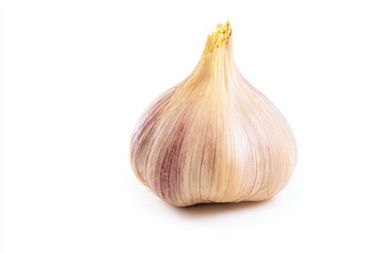 a garlic bulb on a white background