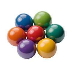 colored balls isolated on white