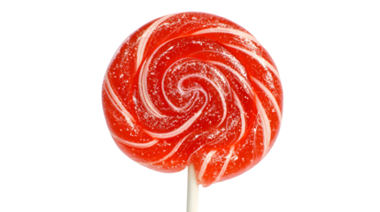 red lollipop isolated on white