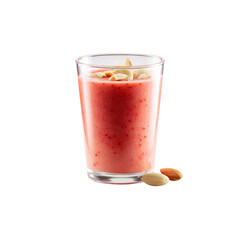 Refreshing Strawberry Almond Smoothie in Glass