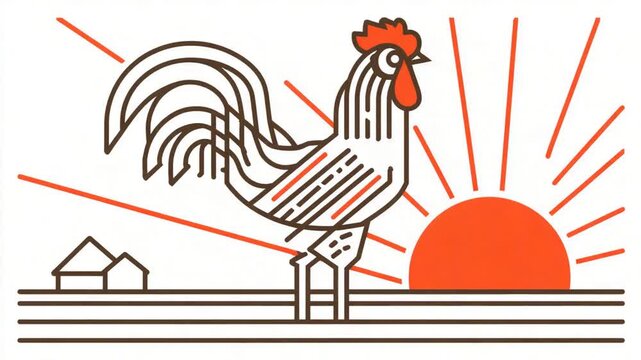 Rooster at Sunrise