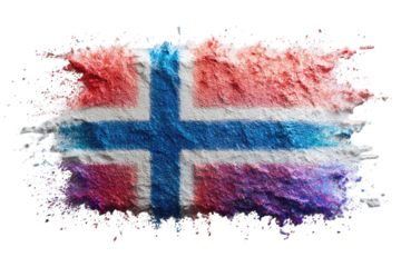 A textured representation of the Flag of Norway