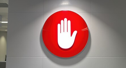 Obraz premium Red circle prohibition symbol