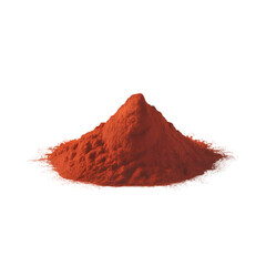 pile of ground paprika isolated on white background