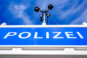typical security barrier of the germany police