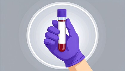 Blood Test Tube: Medical Illustration for Healthcare Professionals
