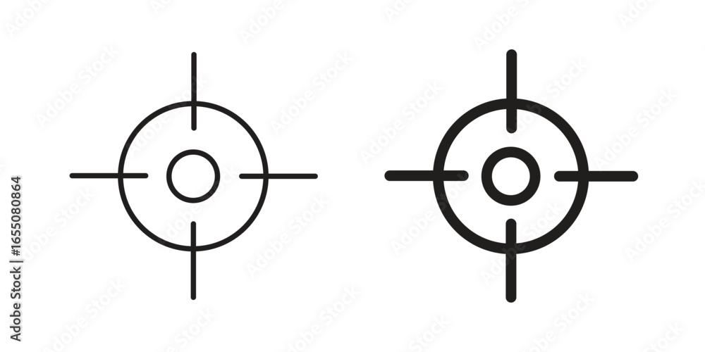 Poster two simple target icons isolated on a white background. perfect for web design or presentations.