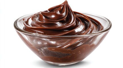 Chocolate spread in glass bowl