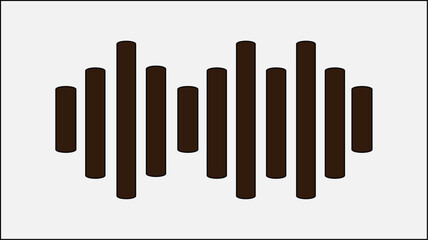 Minimalist Brown Vertical Bars Illustration on Light Background – Abstract Vector Design