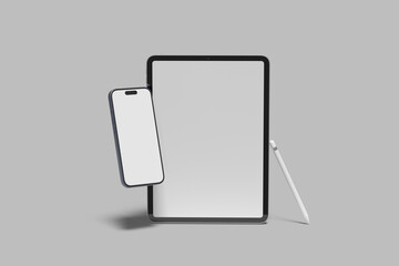 Tablet with Tablet blank mockup