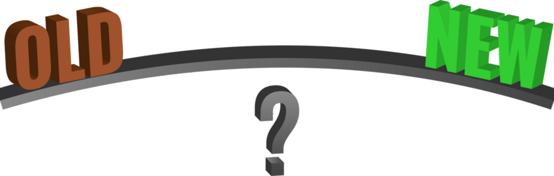 3D Old New Comparison Scale Icon Isolated on Transparent Background