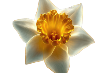 Close-up of a luminous daffodil
