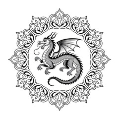 vector illustration of a dragon