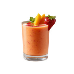Refreshing Mango Strawberry Smoothie in Glass