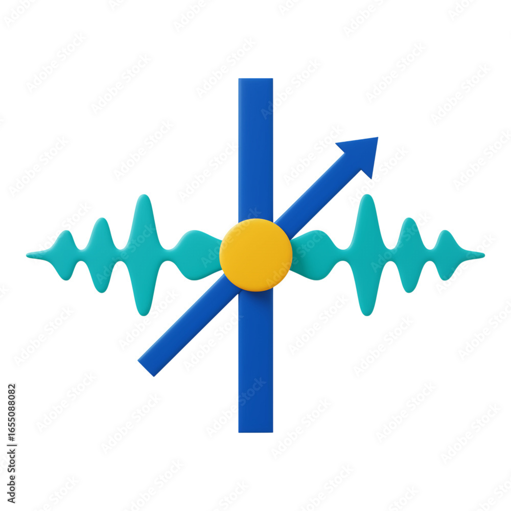 Aufkleber abstract representation of wave propagation and measurement isolated on transparent background