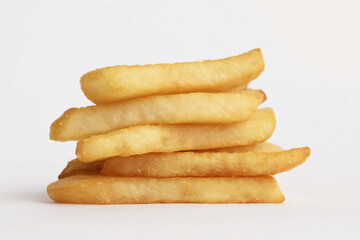 a stack of french fries sitting on top of each other