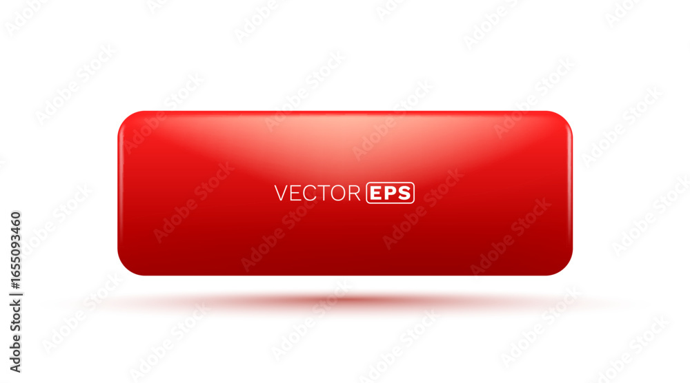Wall mural red frame label, event bar button, color signboard. vector illustration
