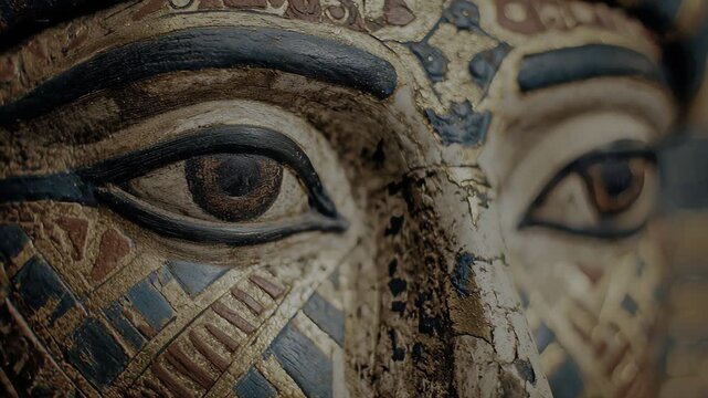 Egyptian ancient pharaoh princess statue eyes