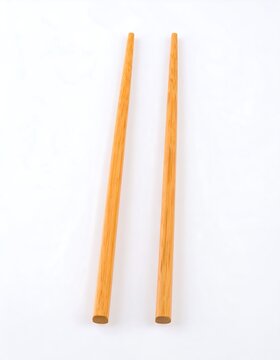 Pair of light brown wooden chopsticks