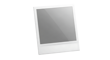 Captivating Image of a Single White Polaroid Frame Isolated on a Black Background Evoking Nostalgia and Personal Memories