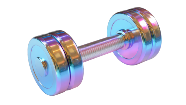 Vibrant iridescent dumbbell - Powered by Adobe