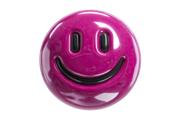 Magenta glossy emoticon