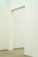 a white enterancewith no door in a white room