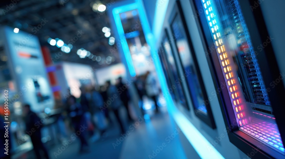 Poster focused view of an led strip light installation highlighting dynamic color transitions behind a wall
