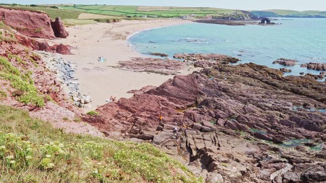 Thurlestone Sands and South Milton Sands, Devon, England