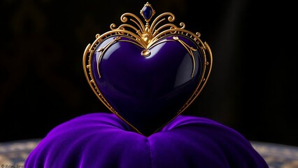 purple heart on dark background