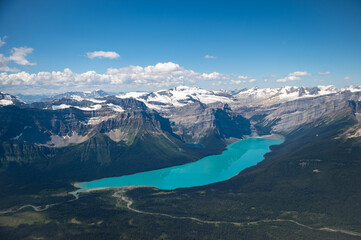 glacial lake view from mountain