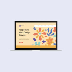 Flat design responsive website design