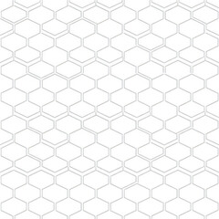 Naklejka premium Seamless geometric hexagon pattern isolated on transparent background, an abstract texture with repeating honeycomb shapes for modern design and decorative backgrounds