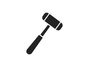 Simple Medical Reflex Hammer Icon.