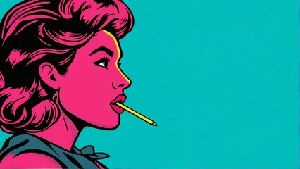 Obraz premium woman smoking cigarette