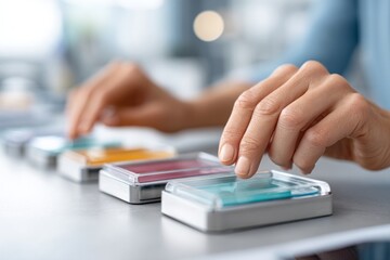 Weighing colorful options on a scale reflecting the struggle of decision-making