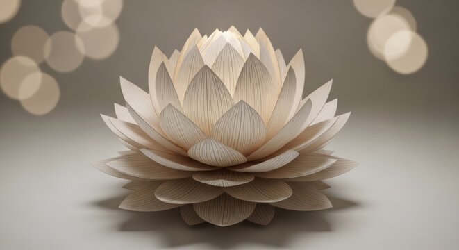 Cream lotus flower, soft light, gentle