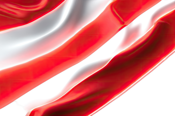 Abstract red and white flag design