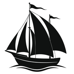 ship on a white background