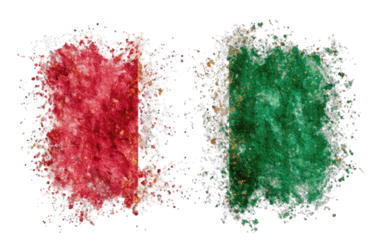 Abstract double-sided image