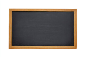 a blackboard with a wooden frame on a white background