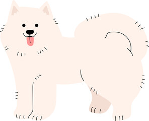 samoyed dog breed puppy animal clipart