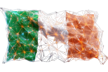 Irish flag, digital network design