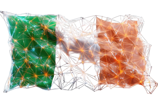 Irish flag, digital network design