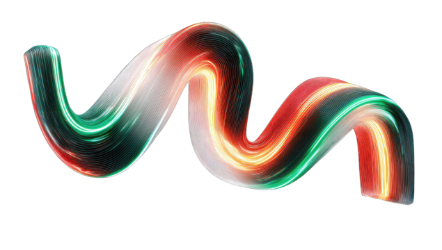 Abstract swirling paint stroke design