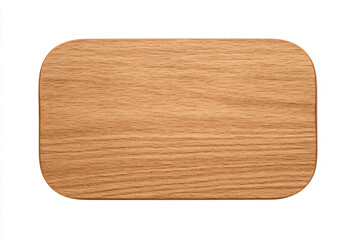 a wooden cutting board with a white background