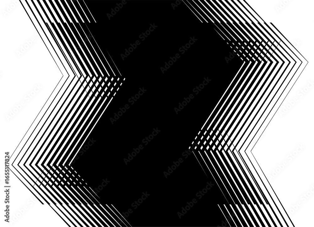 Poster two-sided transition from black to white. vertical vector pattern of broken lines. design element. v