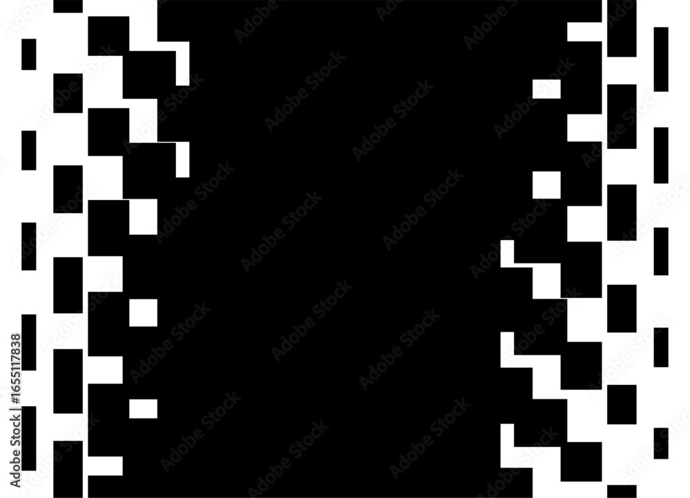 Aufkleber two-sided transition from black to white. vertical vector pattern of abstract pixels. design element