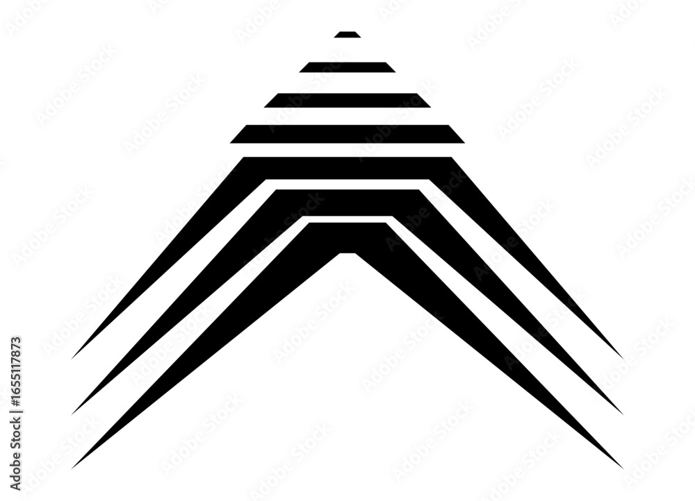 Poster striped vector pattern of sharp black lines on a white background. sports vector background. sharp l
